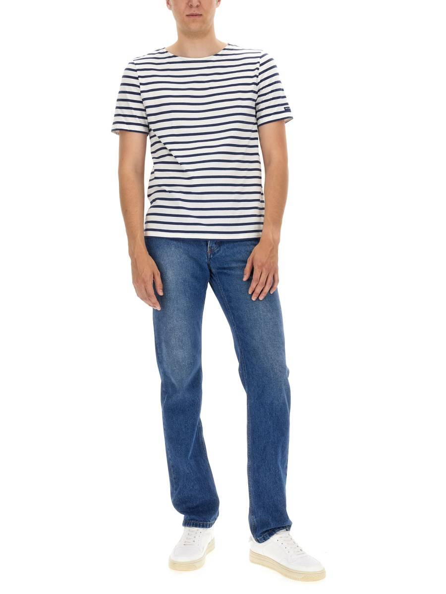 SAINT JAMES T-SHIRT LEVANT MODERN IN COTONE CON MOTIVO RIGATO