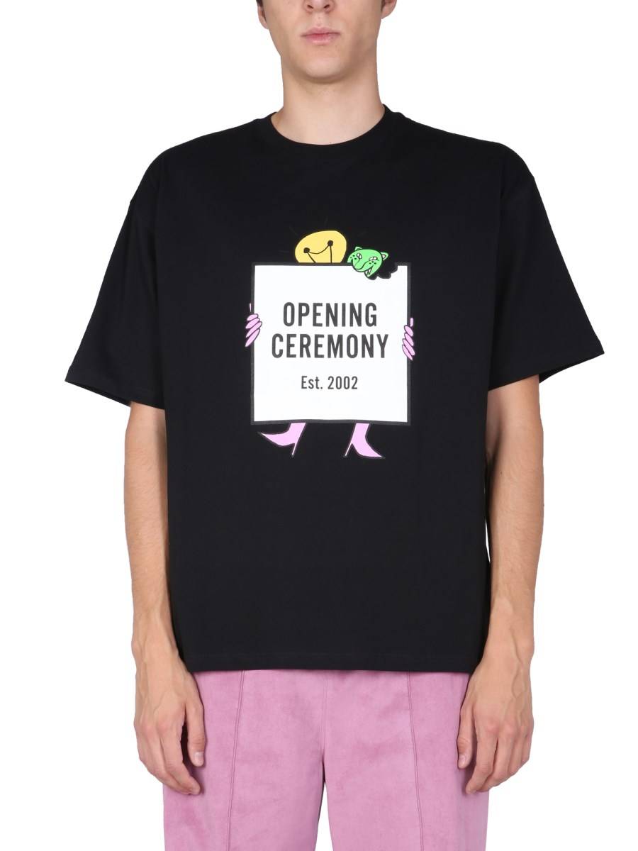 OPENING CEREMONY T-SHIRT LIGHT BULB IN JERSEY DI COTONE
