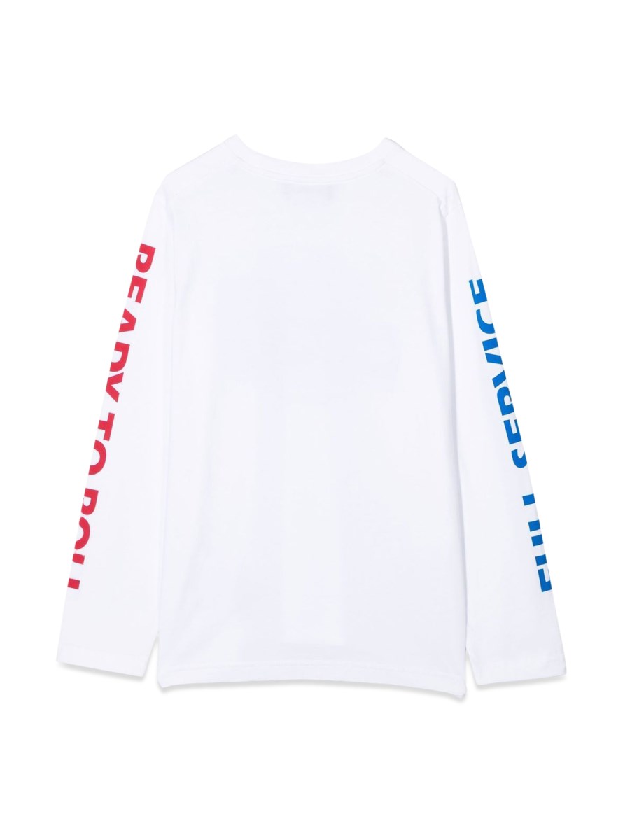 DSQUARED T-SHIRT MANICHE LUNGHE STAMPA FRONTALE E LOGO MANICHE