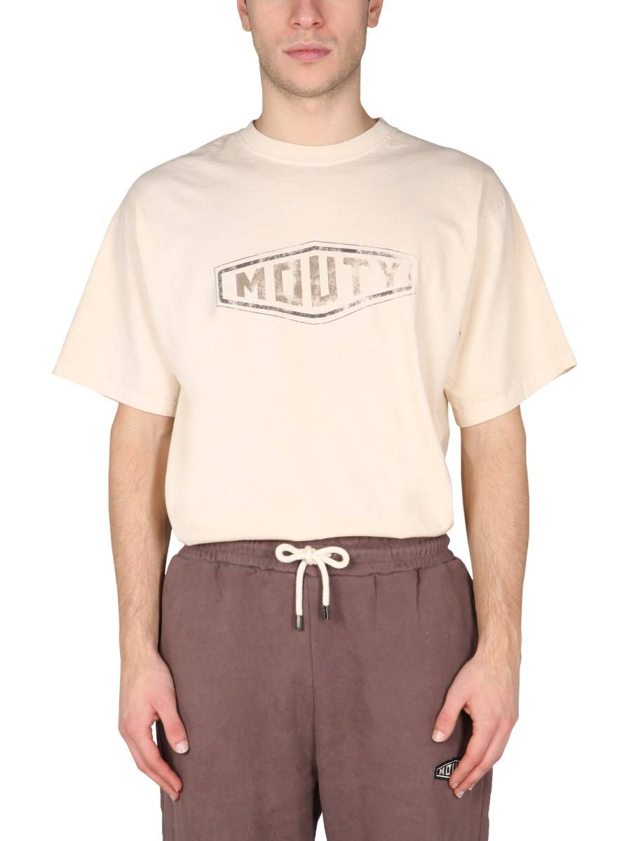 MOUTY T-SHIRT MOTORS IN JERSEY DI COTONE CON STAMPA LOGO VINTAGE