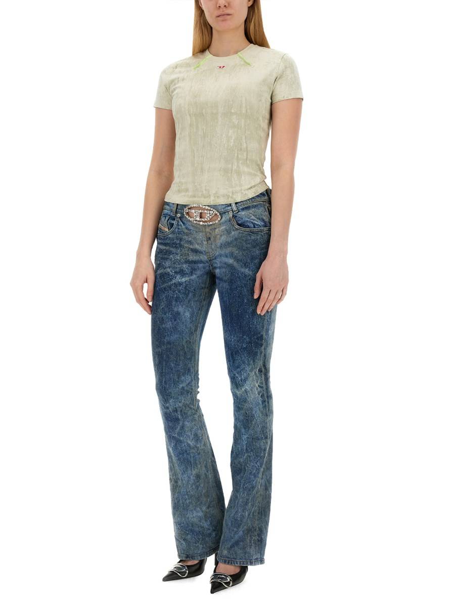 DIESEL T-SHIRT "T-UNCUTIE-LONG-N11" IN JERSEY DI COTONE