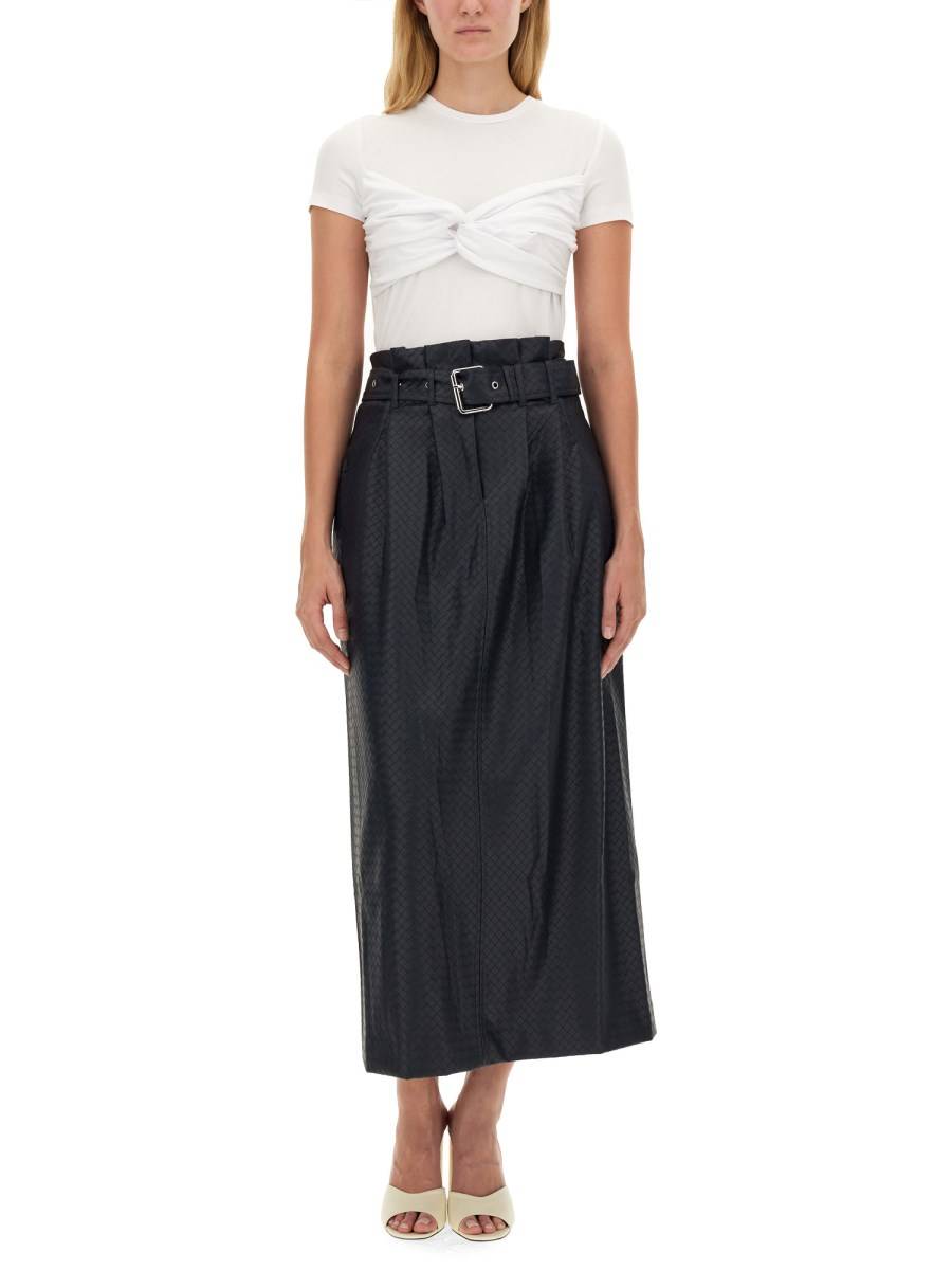 ROTATE BIRGER CHRISTENSEN T-SHIRT TWISTED IN COTONE