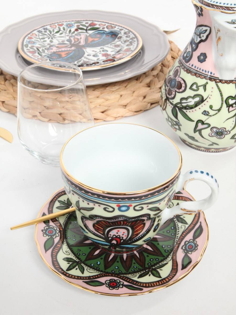 LA DOUBLEJ X LADUREE TAZZA GRANDE DA TEA CON PIATTINO LA DOUBLEJ X LADURÈE SET DA DUE