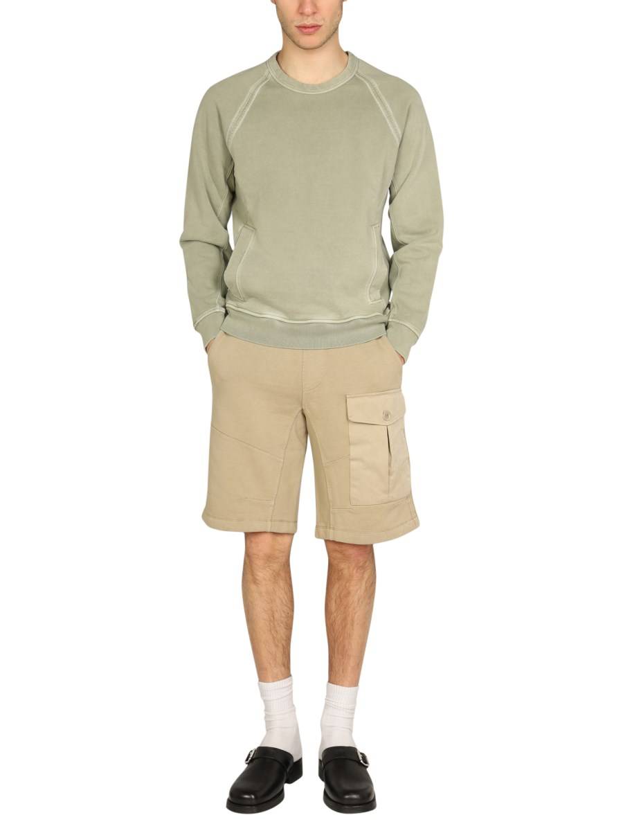 TEN C FELPA IN COTONE CON LOGO