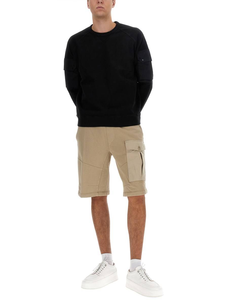 TEN C FELPA IN COTONE CON LOGO