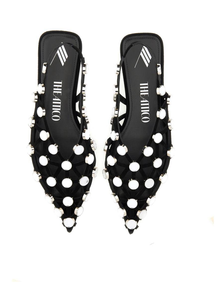 THE ATTICO BALLERINA ''GRID'' IN PELLE