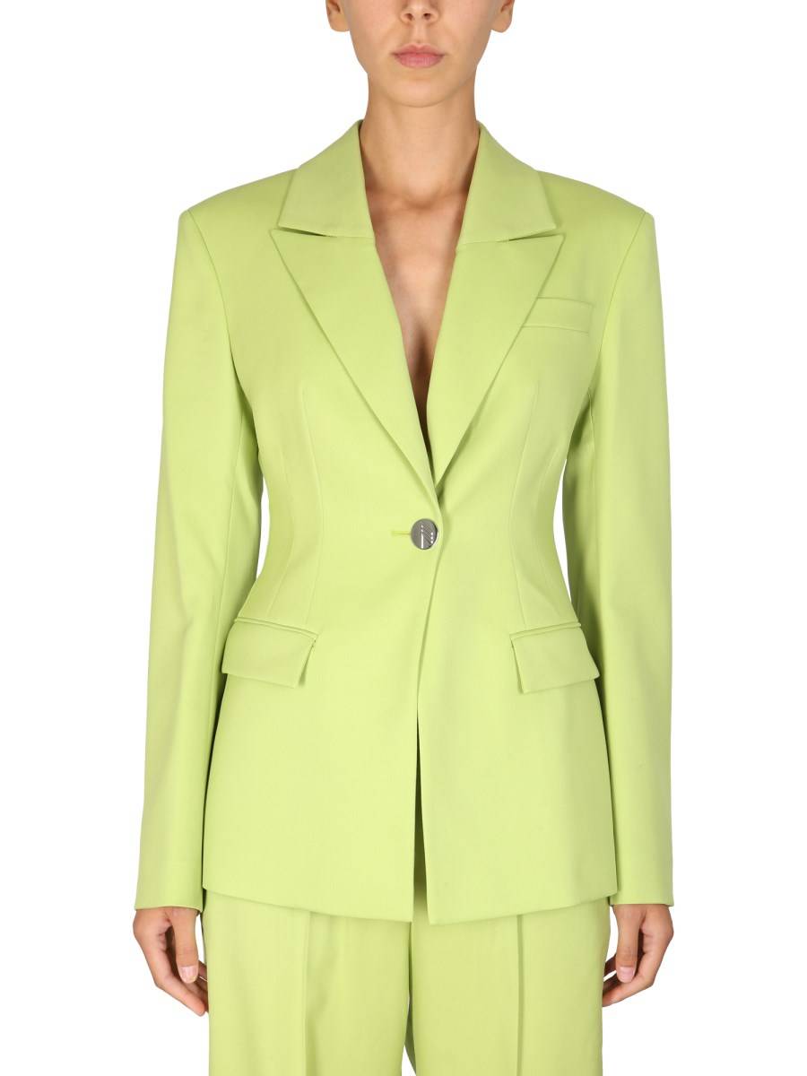 THE ATTICO BLAZER "BLUE" IN LANA