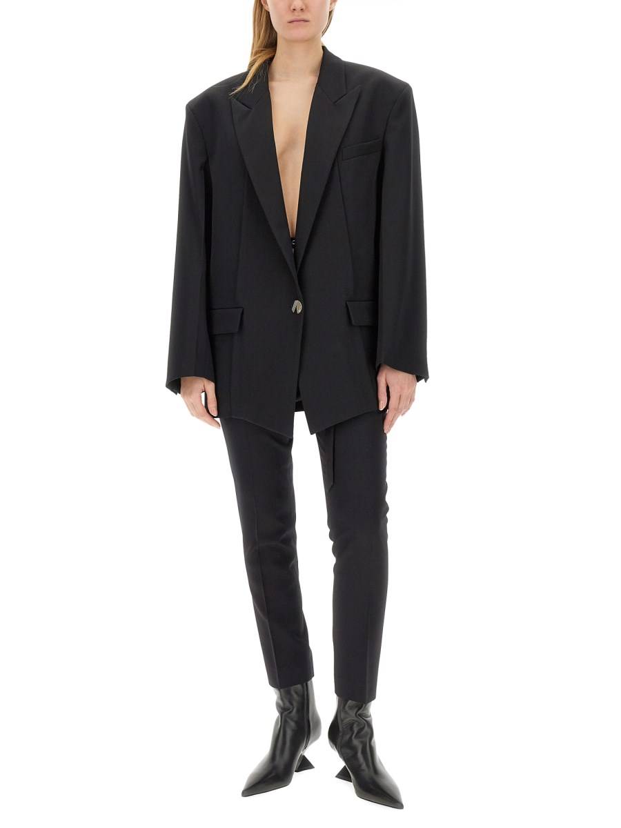 THE ATTICO GIACCA MONOPETTO IN LANA VERGINE