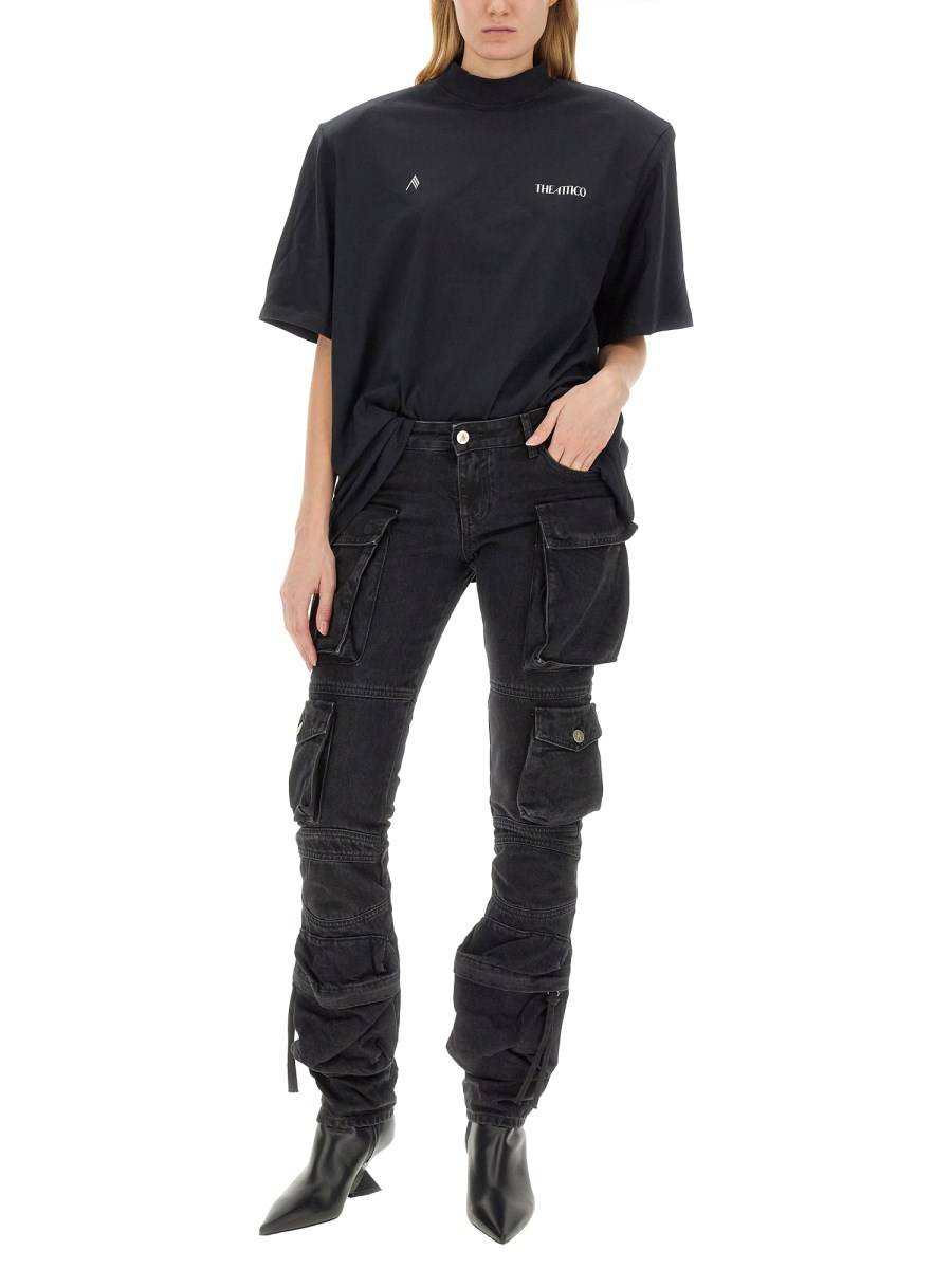 THE ATTICO JEANS CARGO IN COTONE