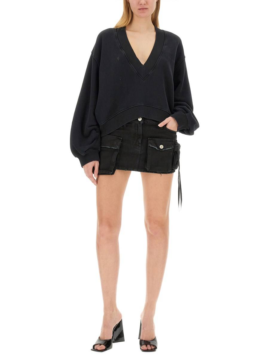 THE ATTICO MINI GONNA FAY IN DENIM