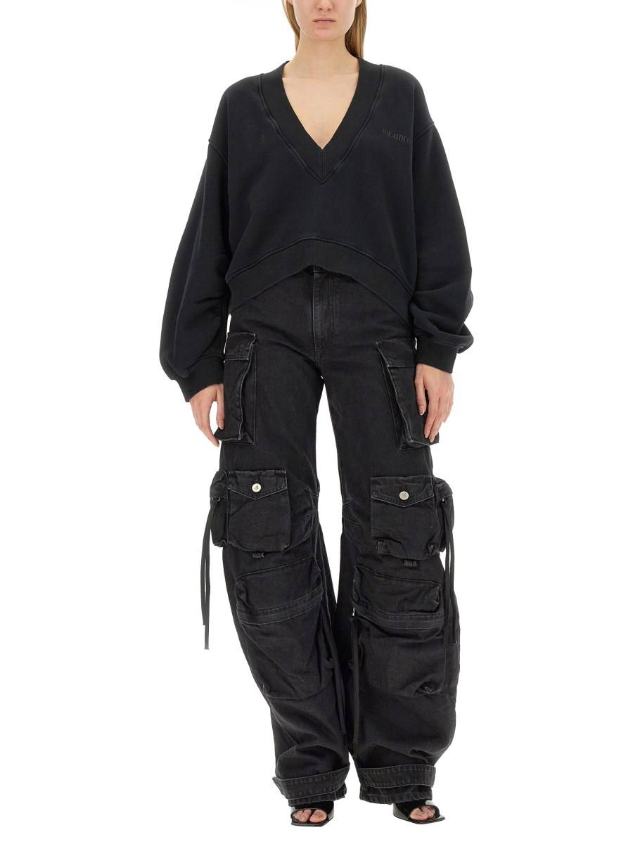 THE ATTICO PANTALONE LUNGO FERN IN COTONE