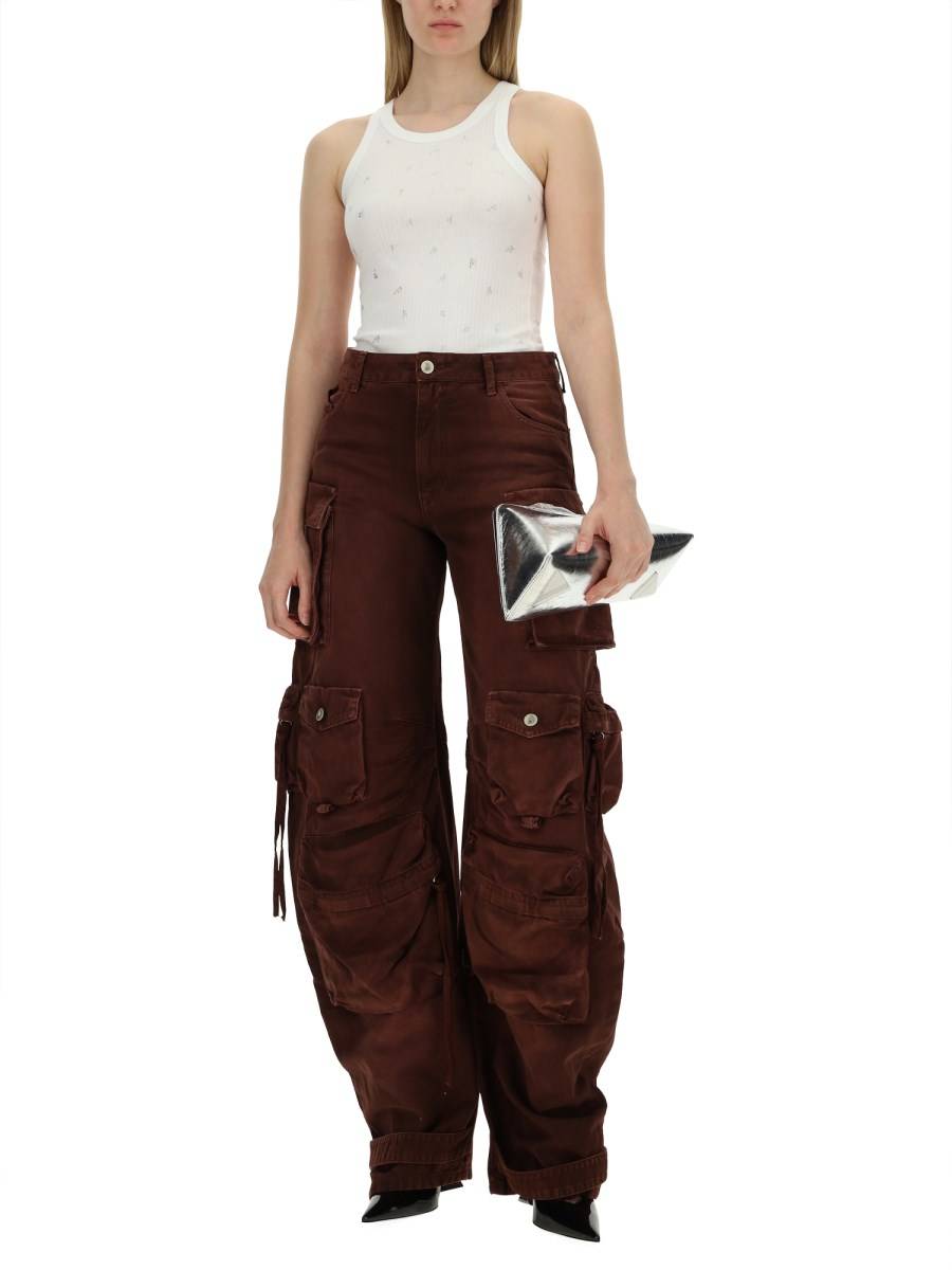 THE ATTICO TOP IN COTONE CON LOGO