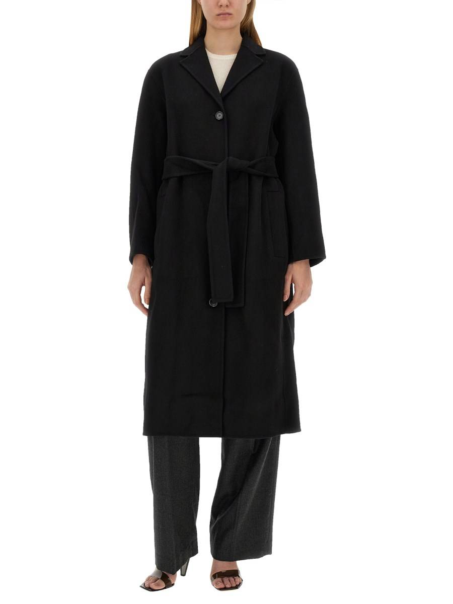 THEORY CAPPOTTO IN LANA CON CINTURA