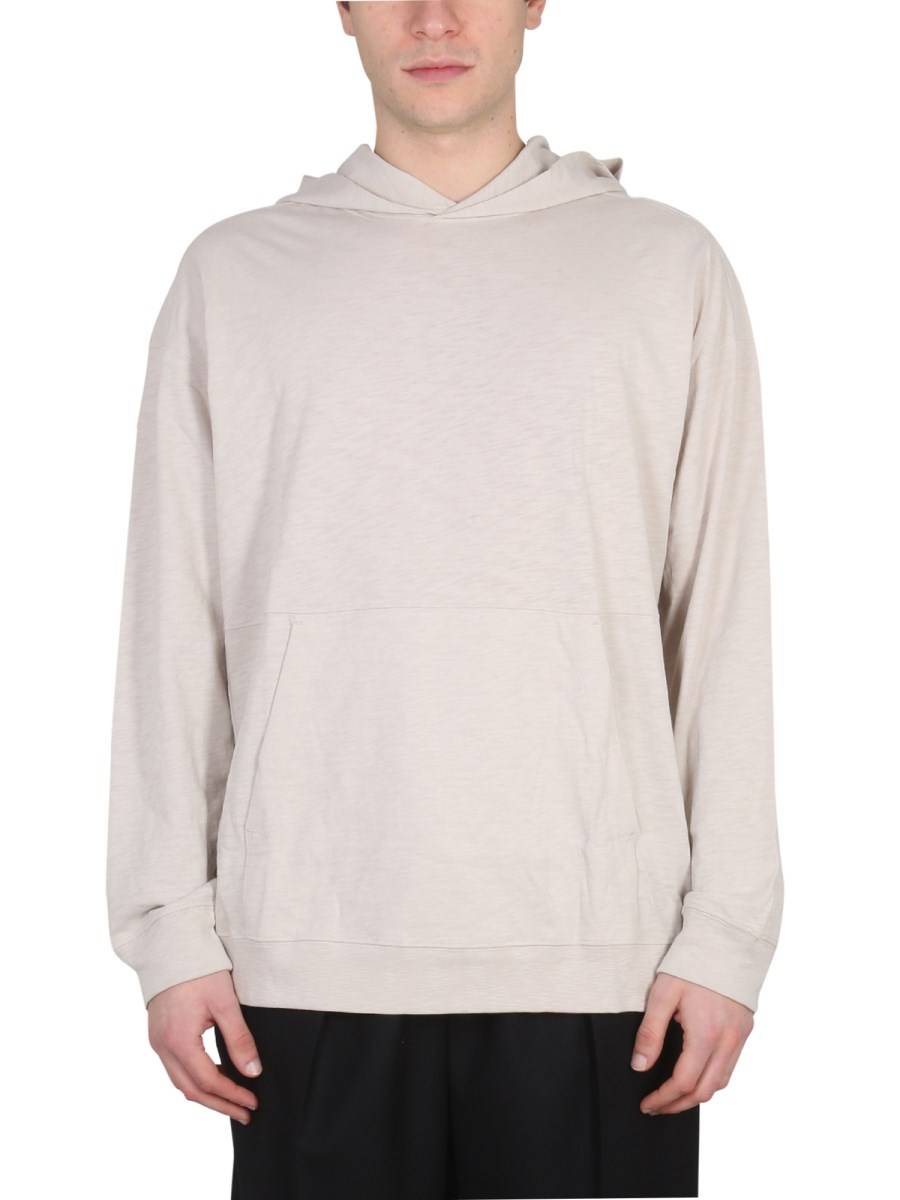 THEORY FELPA CON CAPPUCCIO ALLSTON IN COTONE