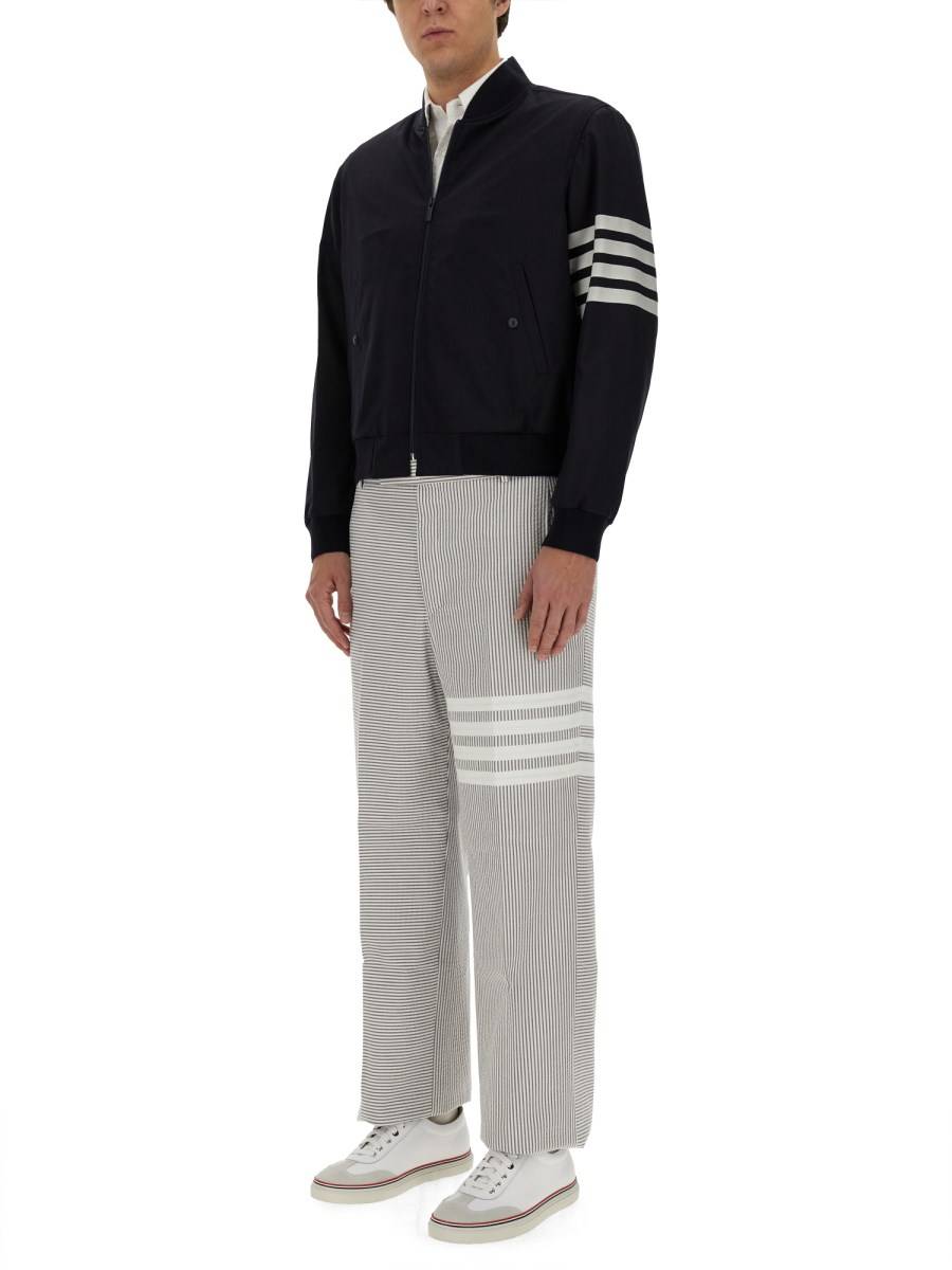 THOM BROWNE BOMBER IN LANA CON DETTAGLIO 4-BAR