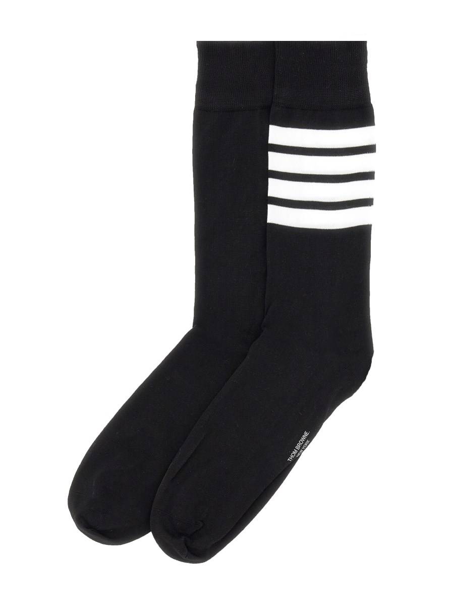 THOM BROWNE CALZINI 4BAR IN COTONE