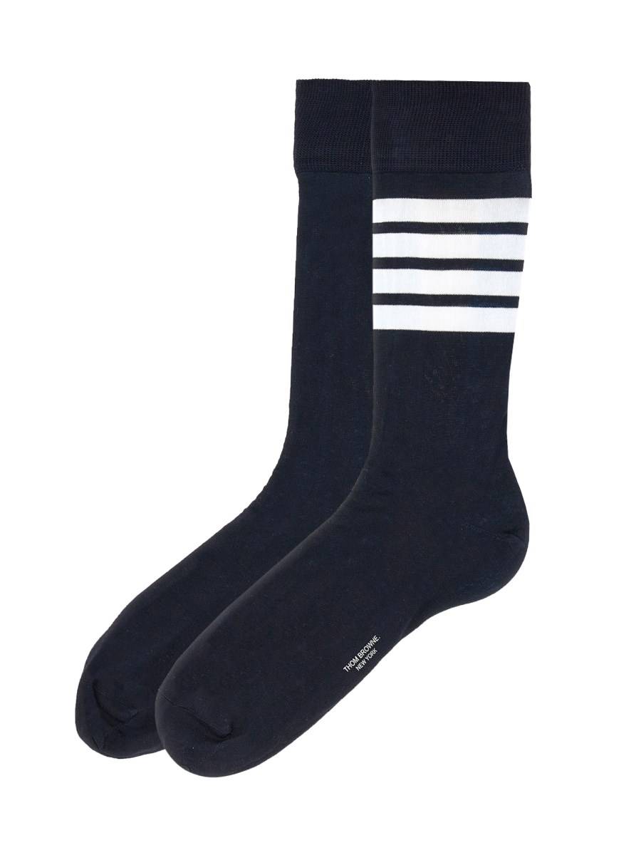 THOM BROWNE CALZINI 4BAR IN COTONE