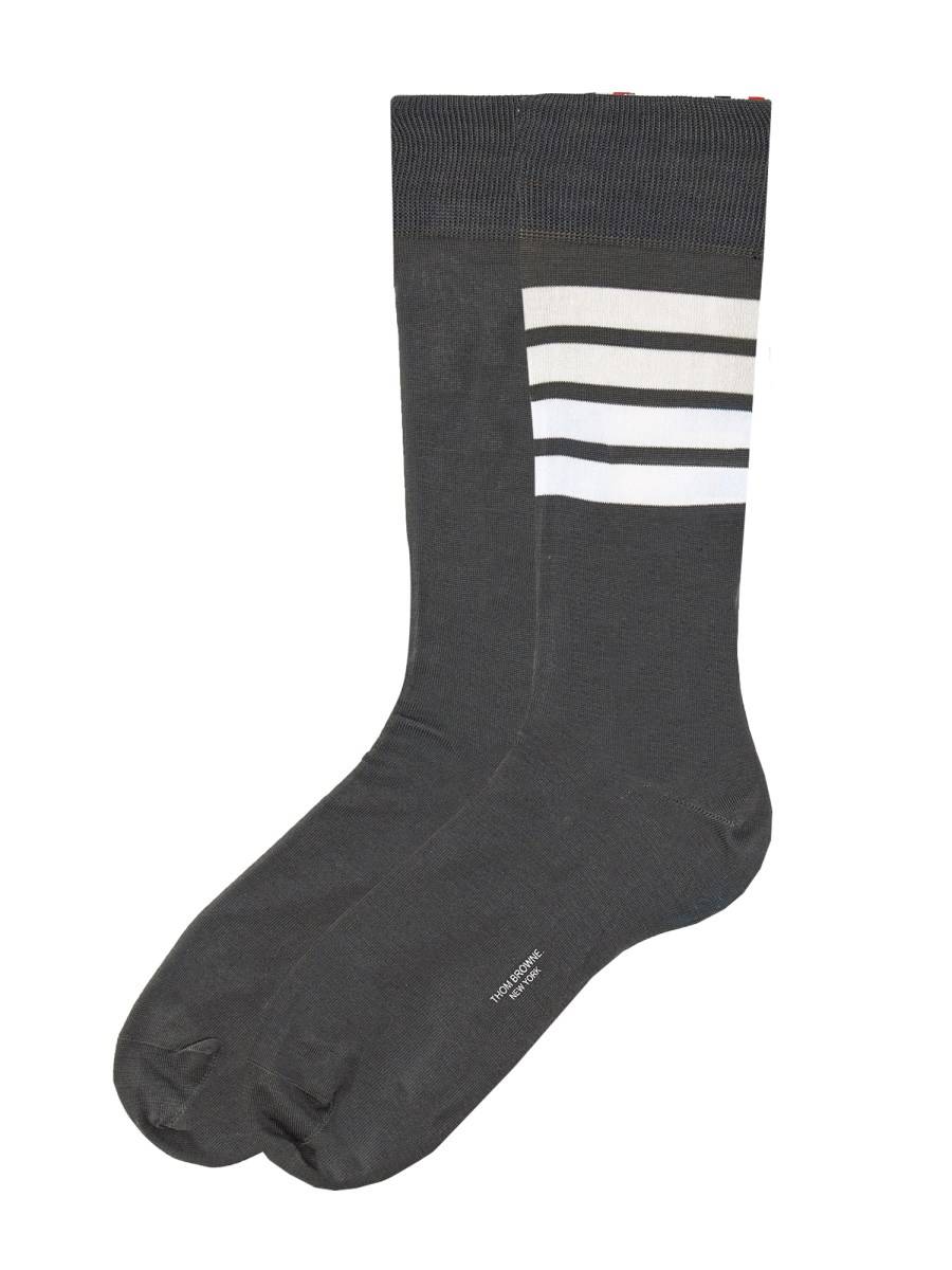 THOM BROWNE CALZINI 4BAR IN COTONE