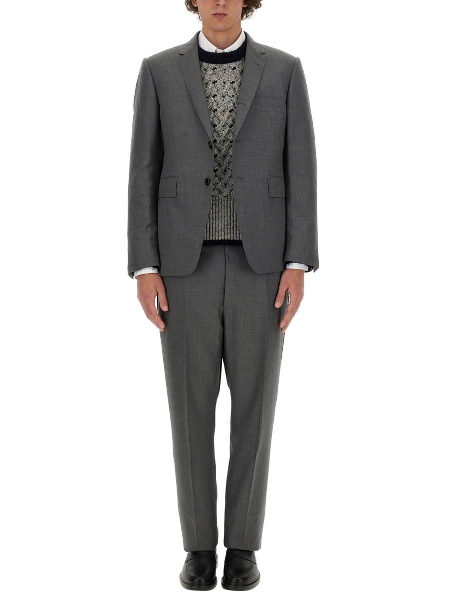 THOM BROWNE CAMICIA CLASSICA CON DETTAGLIO RWB