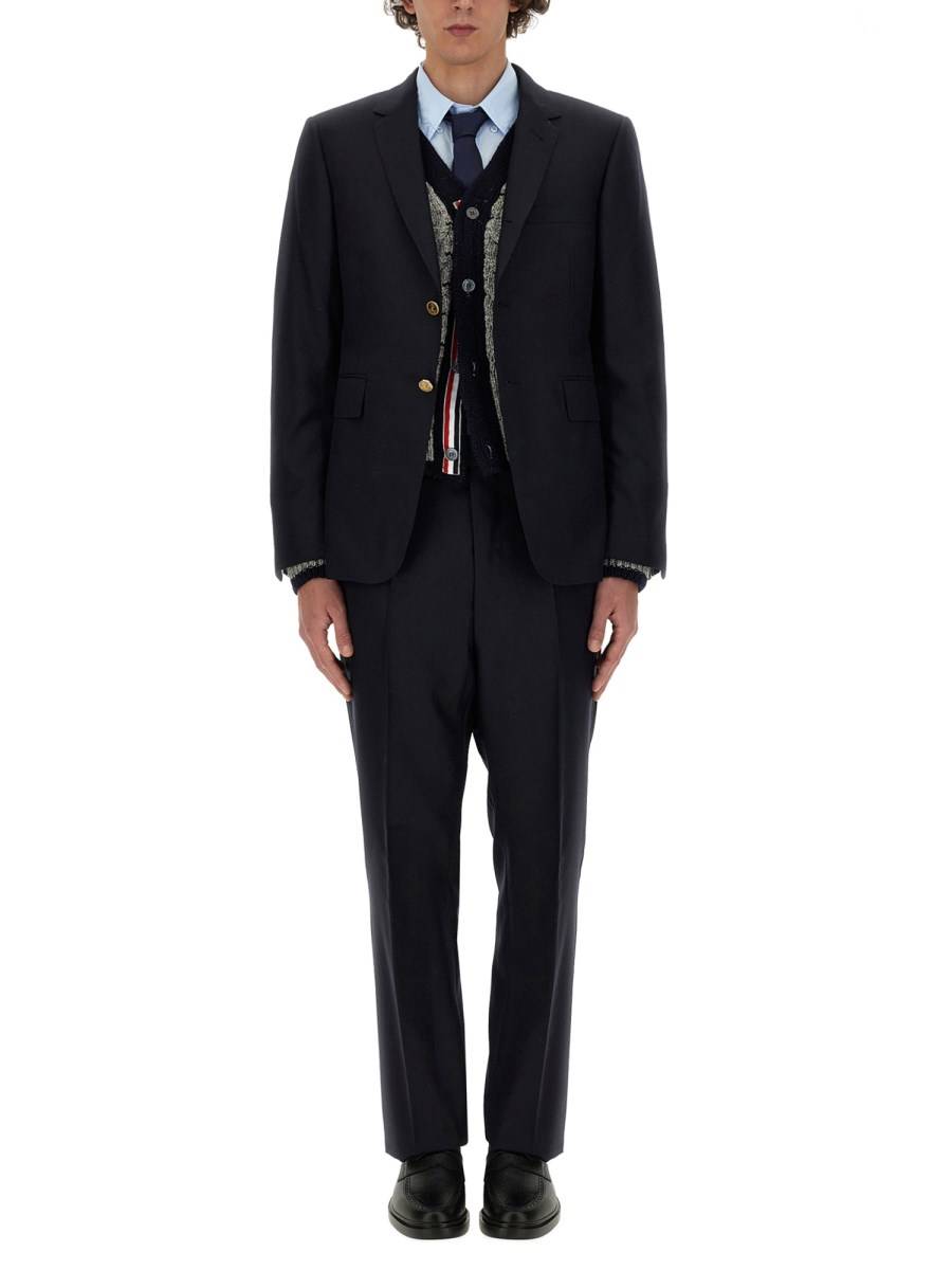 THOM BROWNE CAMICIA CLASSICA CON DETTAGLIO RWB