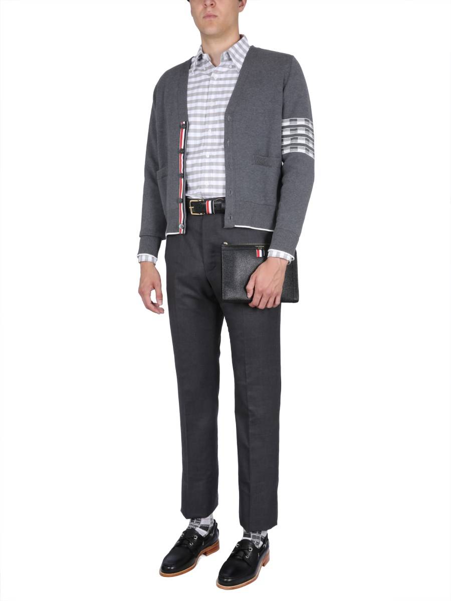THOM BROWNE CAMICIA IN COTONE A QUADRI
