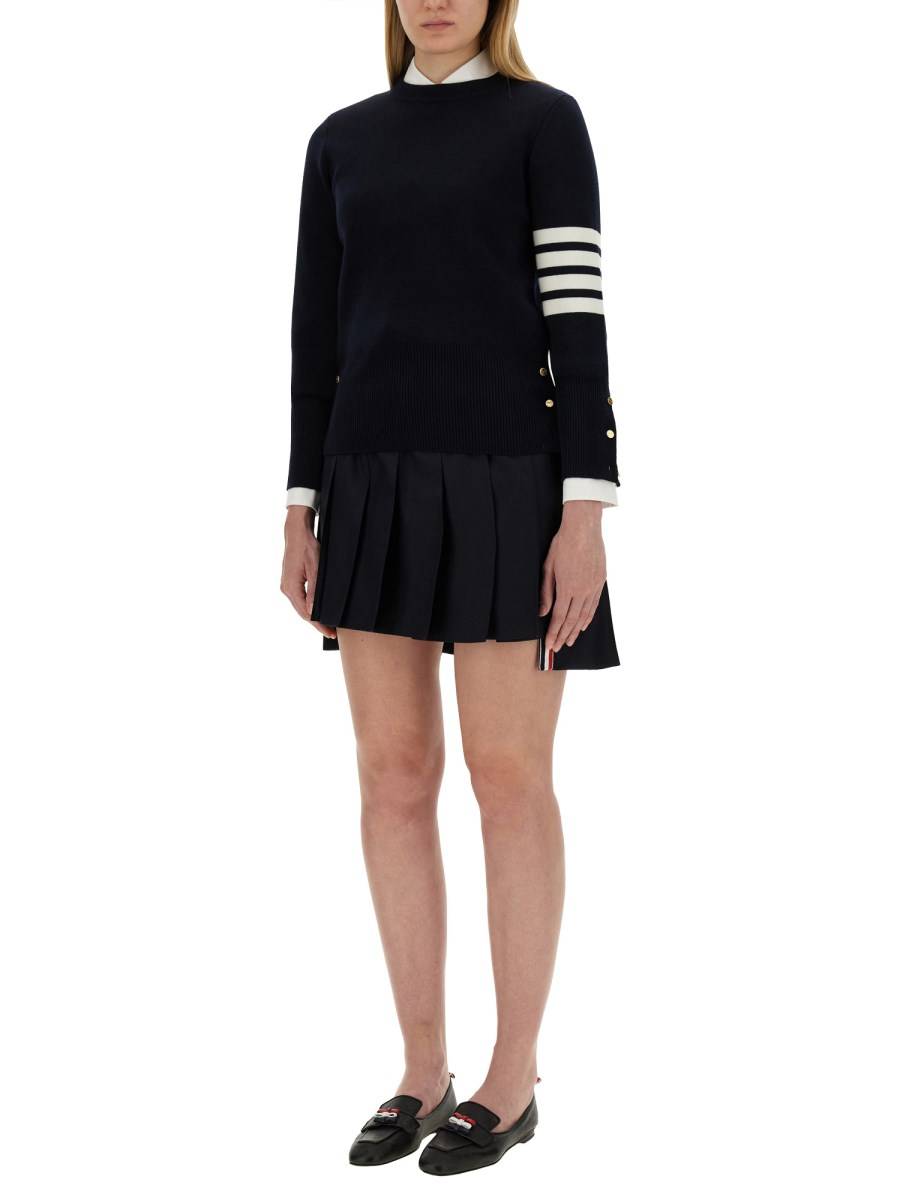THOM BROWNE CAMICIA IN COTONE CON LOGO