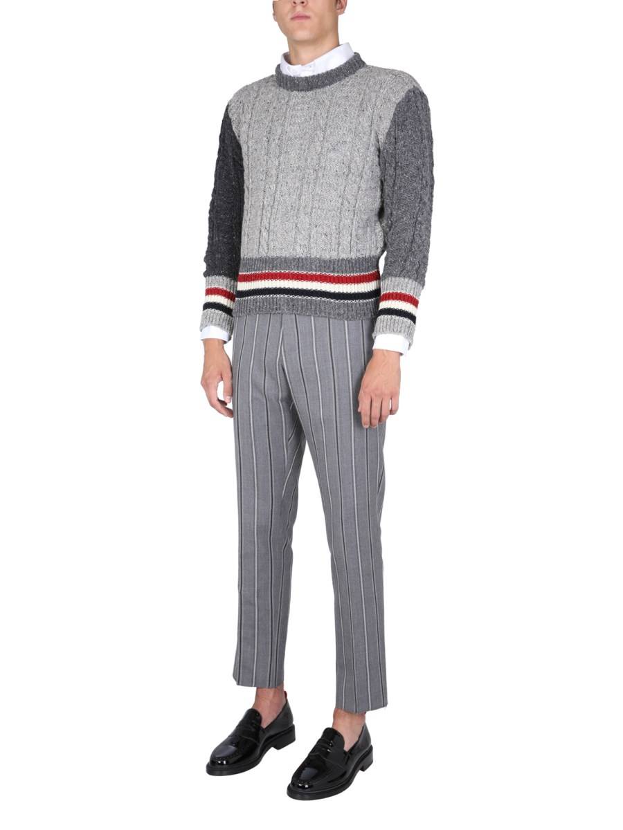 THOM BROWNE CAMICIA "MR THOM" IN MISTO VISCOSA