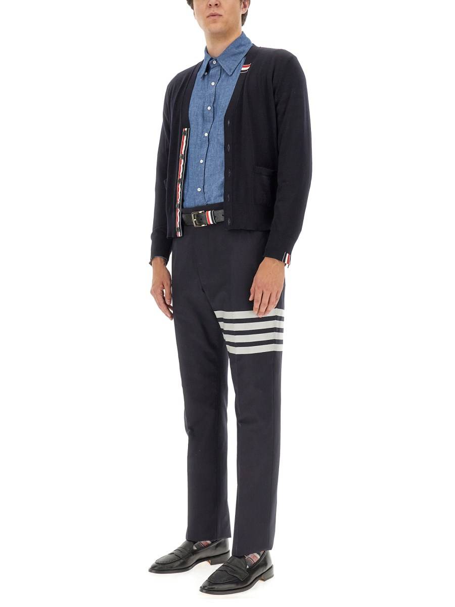 THOM BROWNE CARDIGAN IN LANA VERGINE