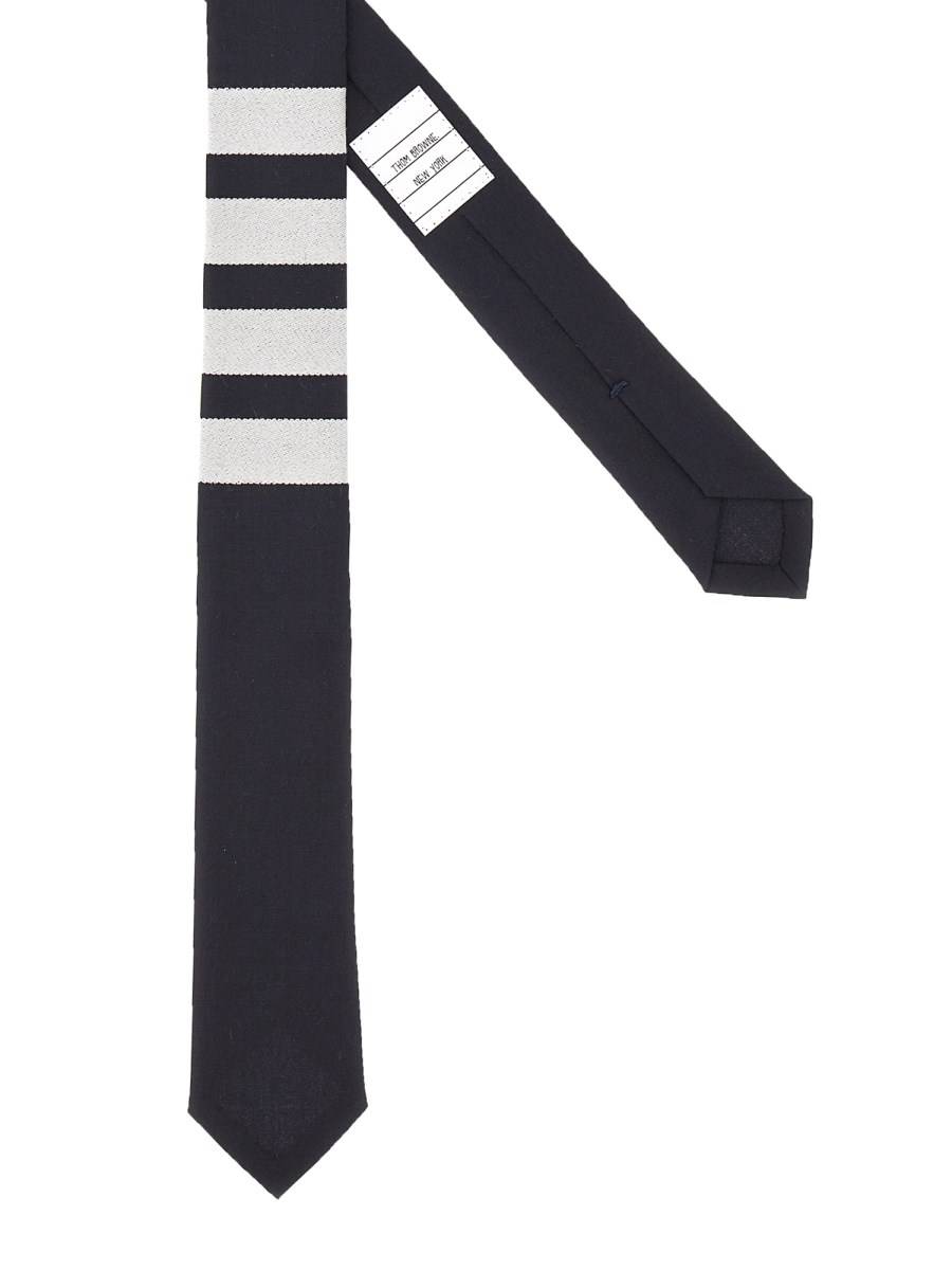 THOM BROWNE CRAVATTA CLASSICA IN COTONE CON 4BAR