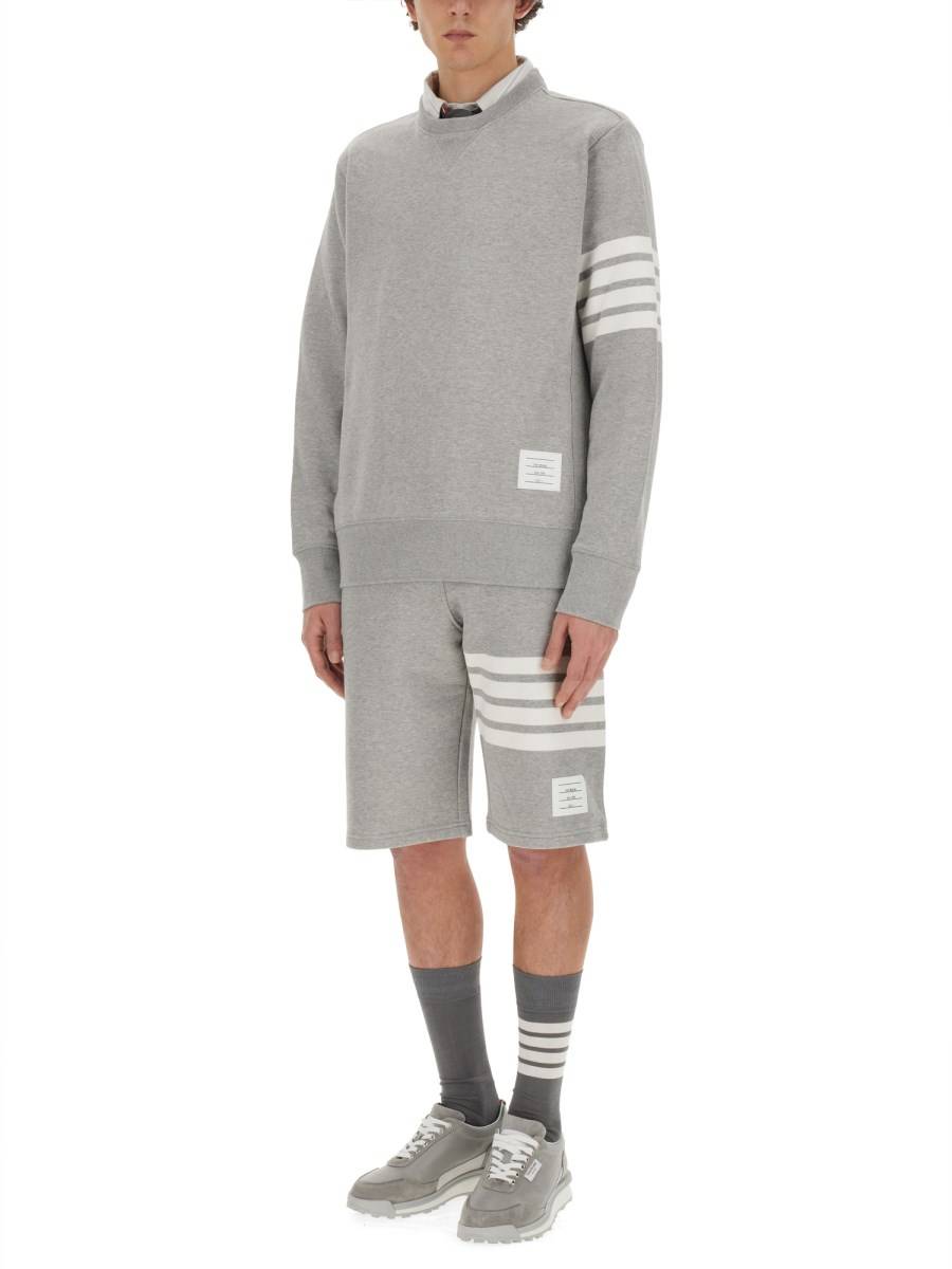 THOM BROWNE FELPA 4BAR IN COTONE
