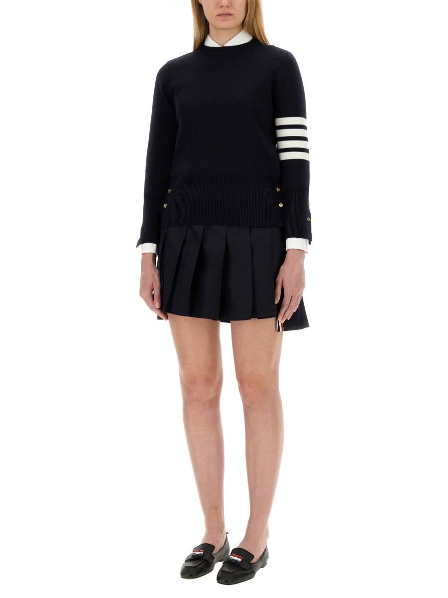 THOM BROWNE GONNA PLISSETTATA IN LANA