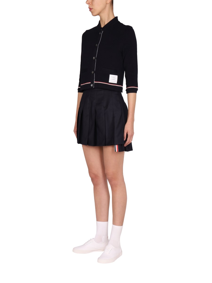 THOM BROWNE GONNA PLISSETTATA IN LANA