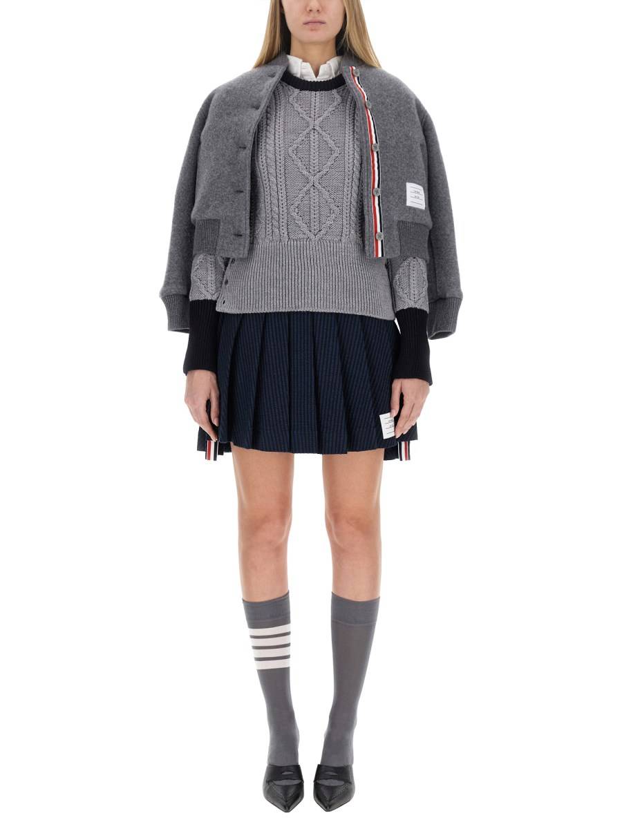 THOM BROWNE MAGLIA 4BAR IN LANA VERGINE