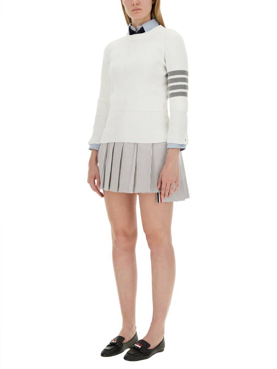 THOM BROWNE MAGLIA IN COTONE