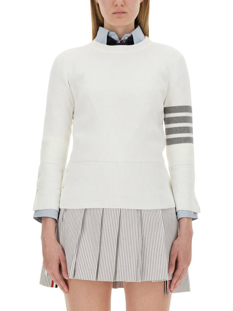 THOM BROWNE MAGLIA IN COTONE