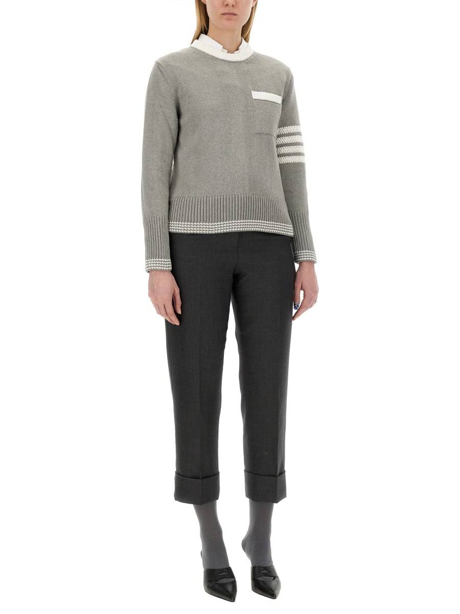 THOM BROWNE MAGLIA IN COTONE