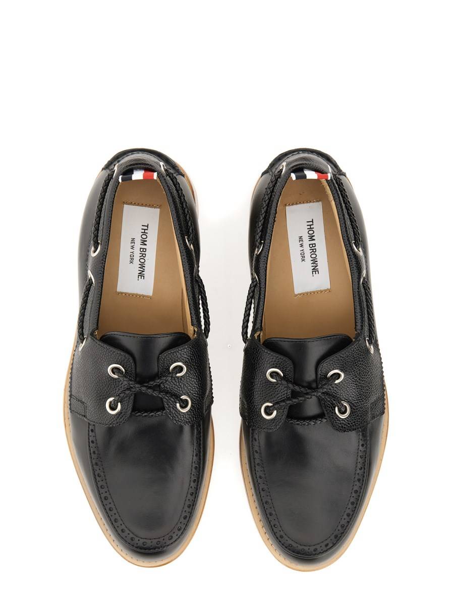 THOM BROWNE MOCASSINO DA BARCA IN PELLE