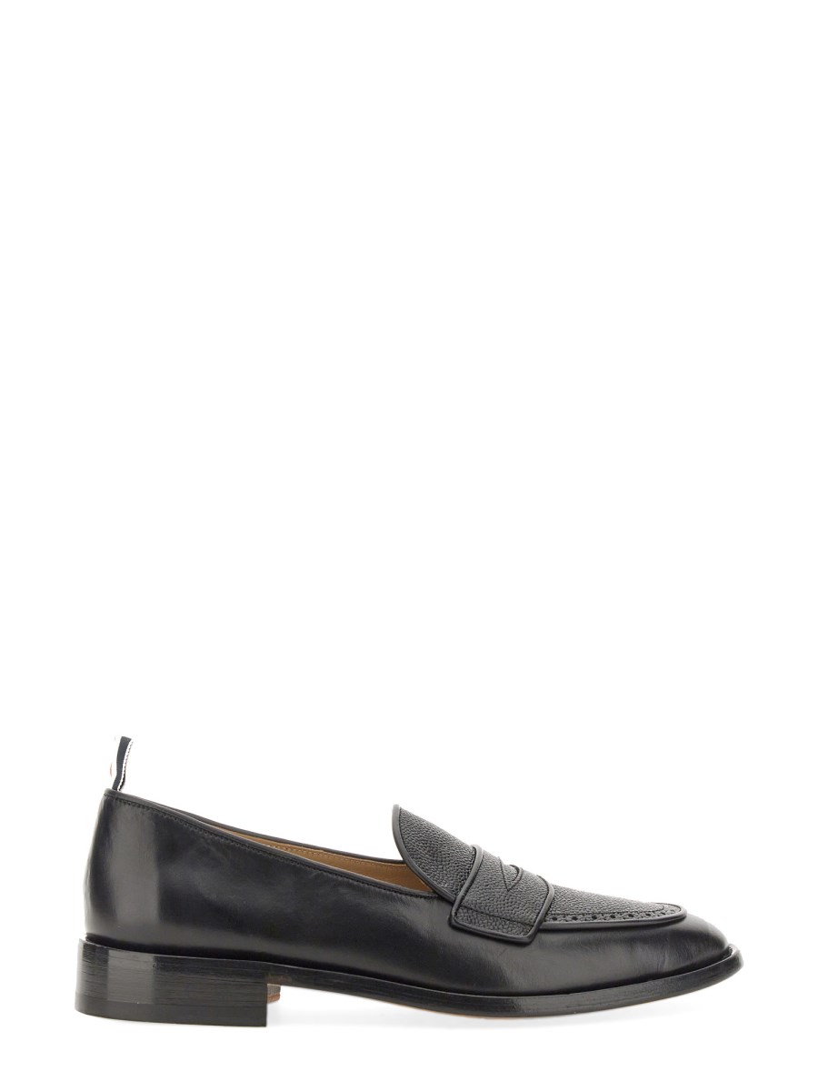 THOM BROWNE MOCASSINO VARSITY PENNY IN PELLE