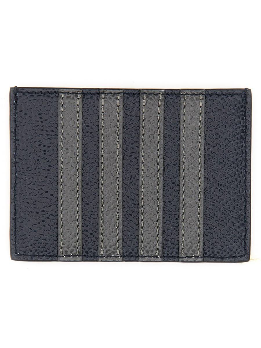 THOM BROWNE PORTACARTE 4BAR IN PELLE