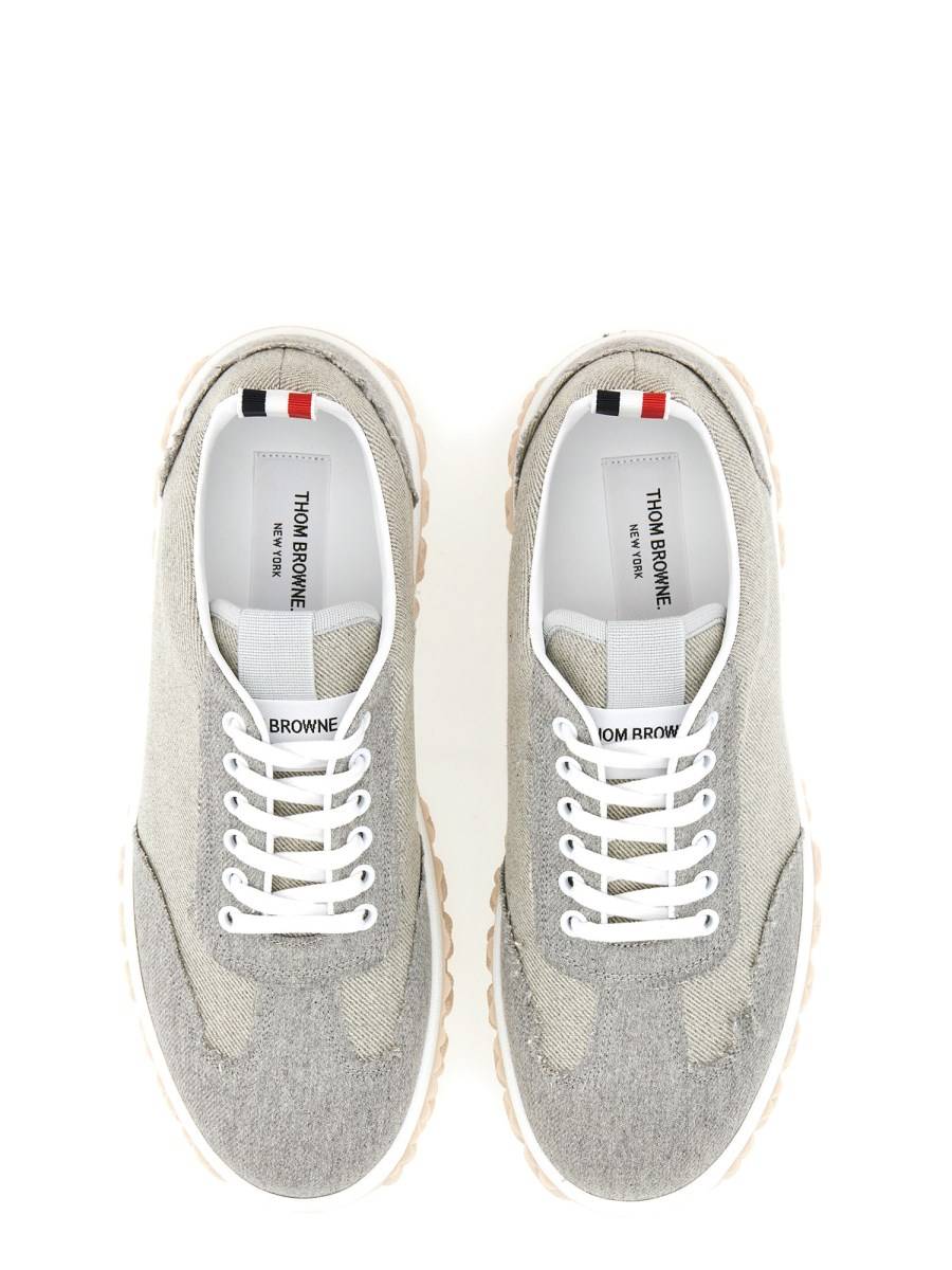 THOM BROWNE SNEAKER IN COTONE
