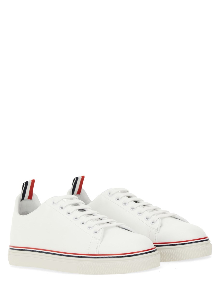 THOM BROWNE SNEAKER TENNIS IN PELLE