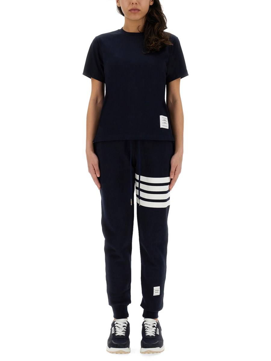 THOM BROWNE T-SHIRT IN COTONE