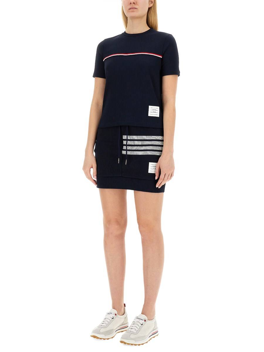 THOM BROWNE T-SHIRT IN COTONE