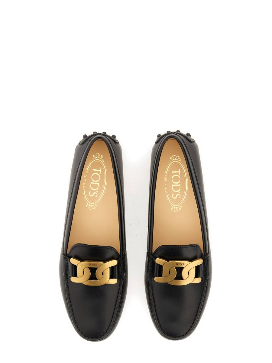 TOD'S MOCASSINO GOMMINO IN PELLE CON CATENA