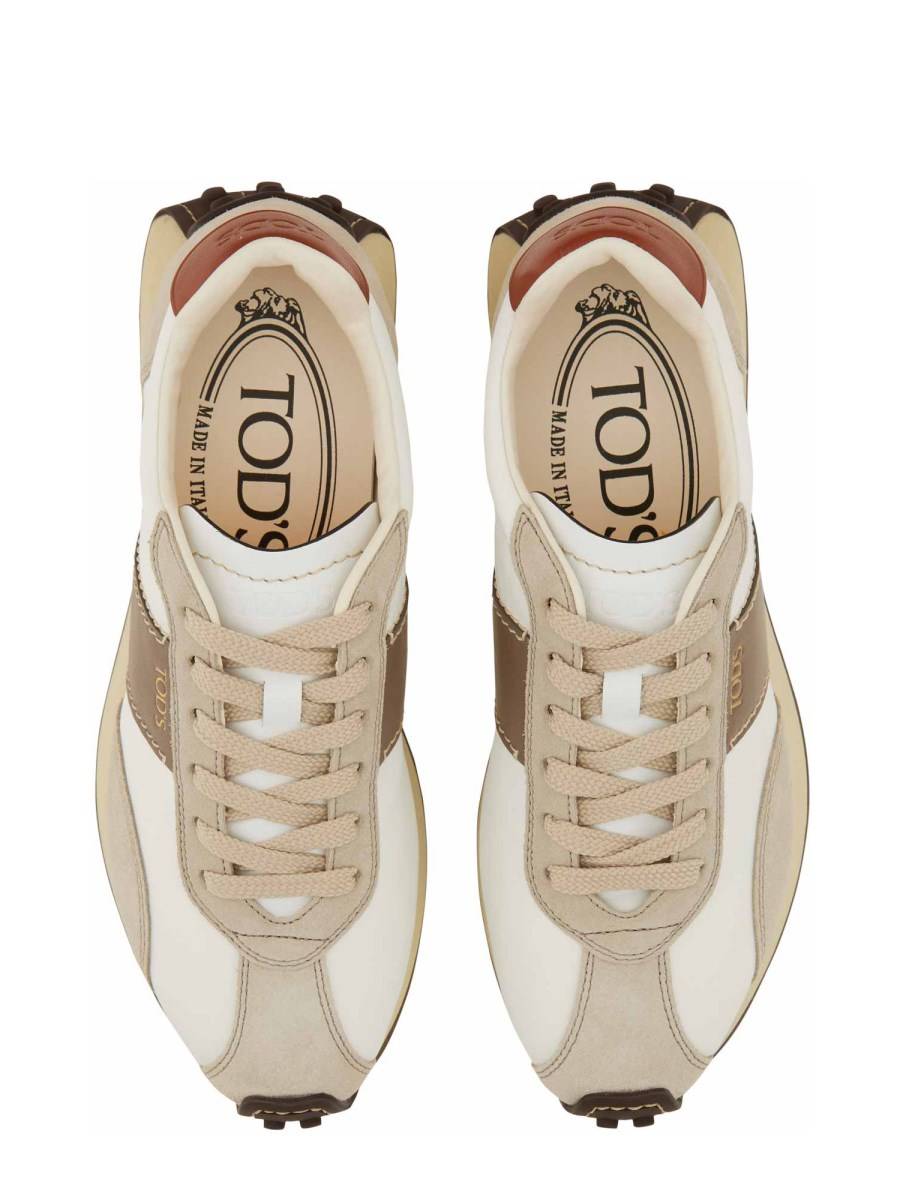TOD'S SNEAKER IN PELLE E TESSUTO