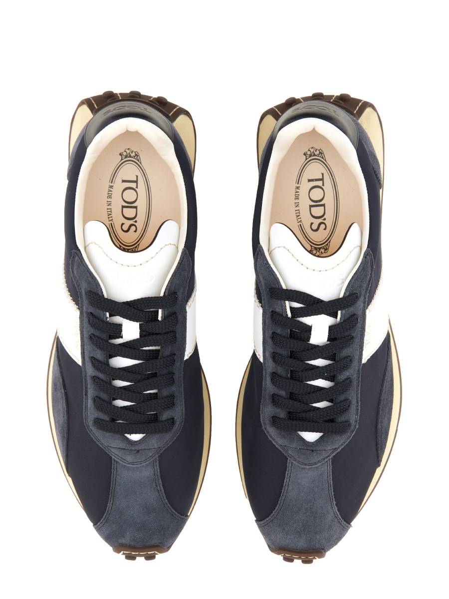 TOD'S SNEAKER T VINTAGE IN PELLE E TESSUTO TECNICO