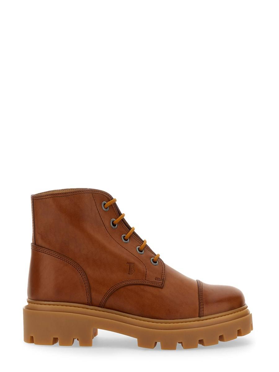 TOD'S STIVALETTO IN PELLE CON MONOGRAM