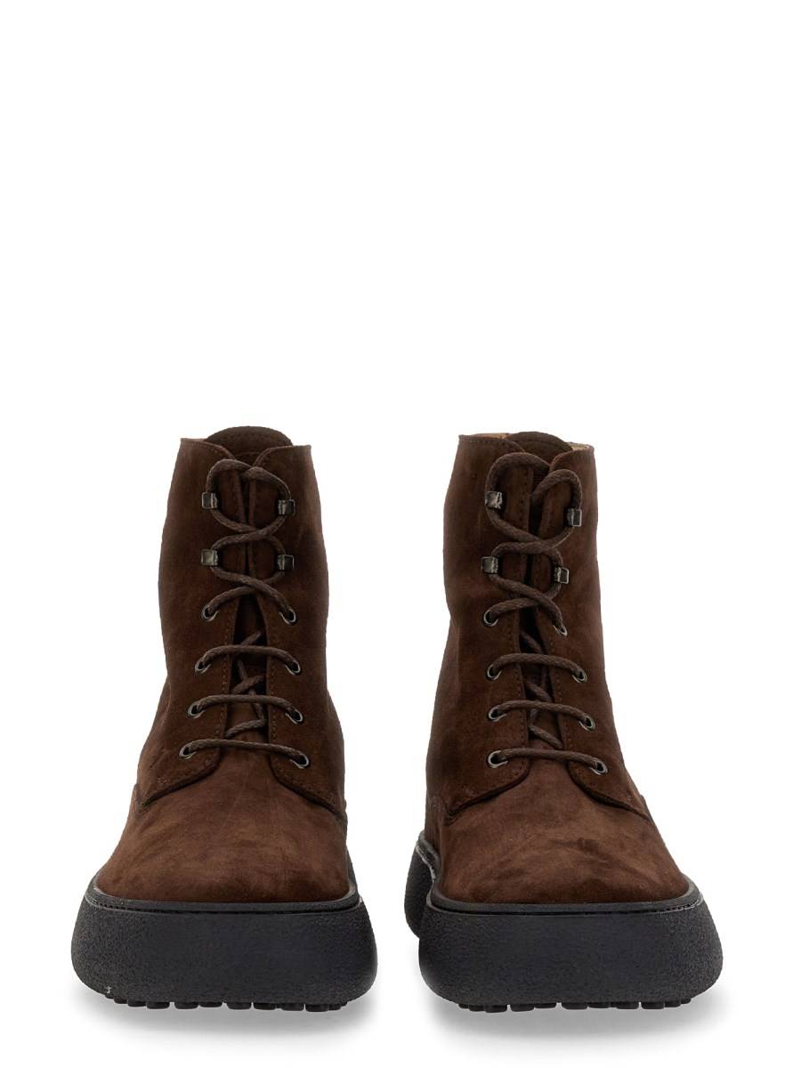 TOD'S STIVALETTO STRINGATO IN SUEDE