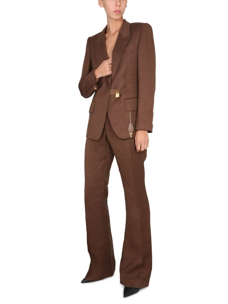 TOM FORD GIACCA CON LUCCHETTO SARTORIALE HOPSACK