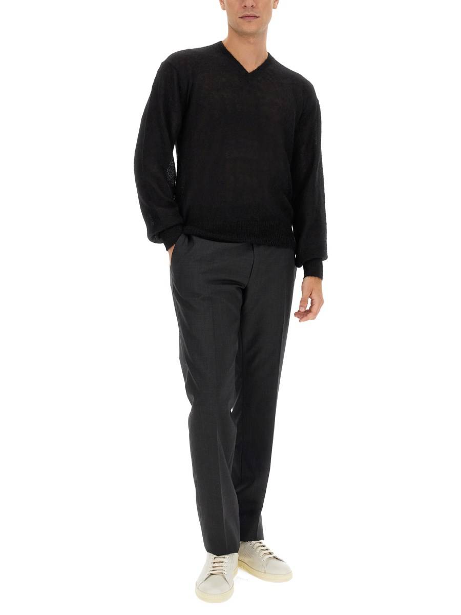 TOM FORD MAGLIA IN LANA MOHAIR CON SCOLLO A V